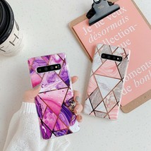 Plating Marble Pattern Shockproof Phone Case for Samsung Galaxy S10+/S9/S8/A50 - £28.57 GBP