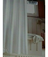 Threshold Woven Stripe Shower Curtain Standard 72 x 72 White Cotton New - £13.23 GBP