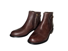 NEW Franco Sarto Women&#39;s Brown Leather  Ankle Booties Shoe Size 6 No Box - €29,73 EUR