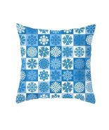 Anyhouz Pillowcase Blue Square Snowflake Christmas Winter Cotton Polyest... - $30.50+