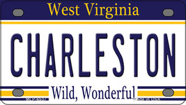 Charleston West Virginia Novelty Mini Metal License Plate Tag - £11.81 GBP