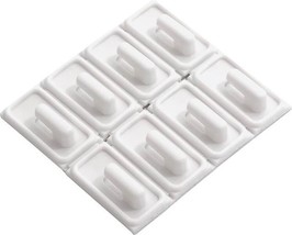 NEW MINTCRAFT 6462626 PACK 8 WHITE SELF ADHESIVE PLASTIC MINI HOOK HANGERS - $12.99