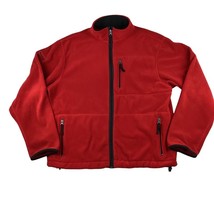 Vintage Polo Sport Ralph Lauren Jacket Men&#39;s L Red Fleece Polartech Ther... - $65.43
