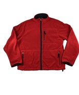 Vintage Polo Sport Ralph Lauren Jacket Men&#39;s L Red Fleece Polartech Ther... - £52.14 GBP