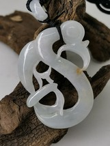 Icy Ice White 100% Burma Jadeite Jade Phoenix Pendant # Type A Jadeite # - £463.62 GBP