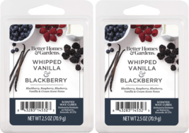 Better Homes and Gardens Scented Wax Cubes 2.5oz 2-Pack (Whipped Vanilla Blackbe - £9.58 GBP