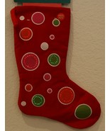 New Kurt Adler battery fiber optic flashing 7&quot; X 16&quot; red Christmas stocking - $19.75