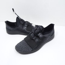 ECCO Sense Elastic Toggle Shoe Black Leather/Fabric 37 EUR 6 US Comfy Pull On - £21.10 GBP