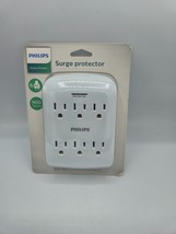 Philips SPP3461WA/37 White Space Saving De 6-Outlet 900-J Surge Protecto... - $12.86