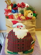 Christmas Decor Santa&#39;s Bag of Toys Burlap Sack 19.5&quot; x 11&quot; x 7&quot; Free Shipping - £31.47 GBP