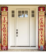 Halloween Evil Circus Porch Banner Creepy Carnival Party Decor Set Scary... - $27.99