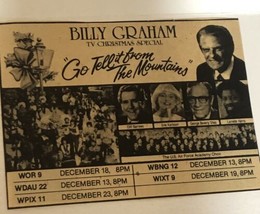 Billy Graham Special Tv Guide Vintage Print Ad Go Tell It From The Mount... - $5.93