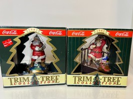 Coca-Cola Trim A Tree Collection Christmas Ornament lot of 2 x95 - $300.33 MXN