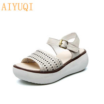 AIYUQI  Women sandals platform wees shoes 2021 new sandals women genuine leather - £65.40 GBP