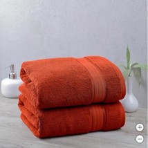Welspun Purely Indulgent Towel Set Orange 2-Piece Egyptian Cotton 640 GSM - $1,042.31 MXN+