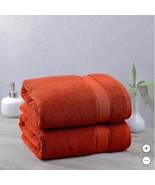 Welspun Purely Indulgent Towel Set Orange 2-Piece Egyptian Cotton 640 GSM - $75.21 CAD+