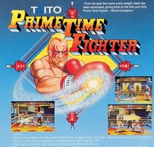 Prime Time Fighter Arcade FLYER Original NOS Video Game Boxing Art 1993 Vintage - £25.00 GBP