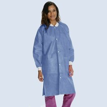 Medical Disposable Lab Coat Gown 45 GSM Water-Repellent Blue (10+pcs/bag) - £39.56 GBP+