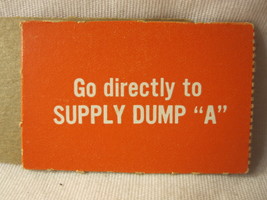 1963 Combat! tv series Board Game Piece: &#39;Go To Supply Dump A&#39; Red Card - £1.59 GBP