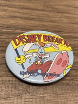 Vtg Disney Break &#39;90 Roger Rabbit Walt Disney World Souvenir Button Pin ... - $8.90