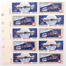United States Stamps Block US #1569-70 1975 10c Apollo Soyuz Space Mission - £4.69 GBP
