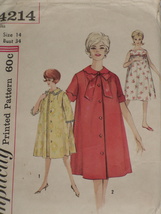 Simplicity Pattern 4214 Misses&#39; Nightgown &amp; Robes Size 14 Vintage 1960&#39;s - £7.81 GBP