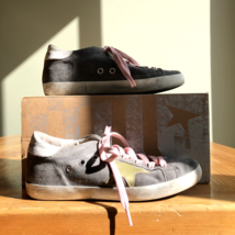 37 - Golden Goose Grey Suede w/ Gold Star Womens Shoes w/ Box 0226AT - $200.00