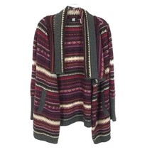 Womens Size Small Saks 5th Avenue Cashmere Midweight Geometric Cardigan ... - £50.91 GBP