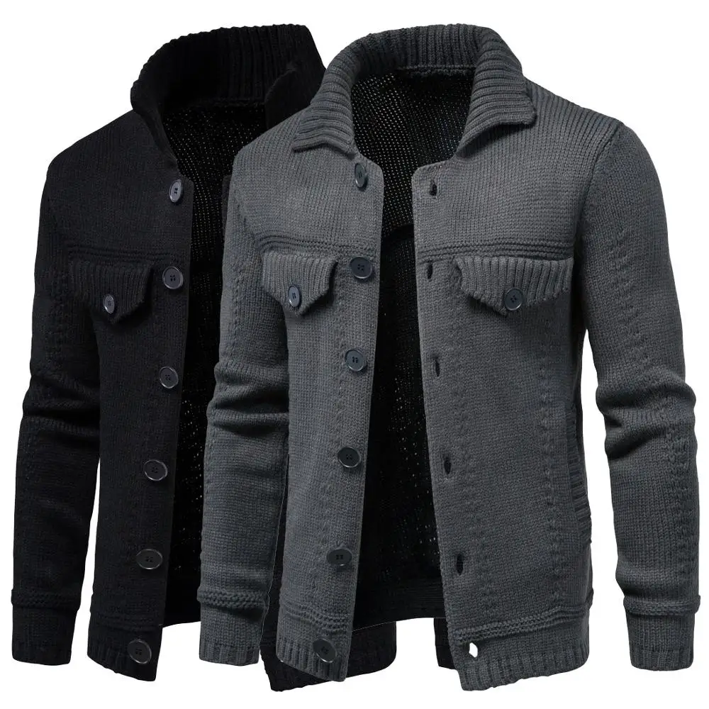 Men&#39;s  Sweater Jacket Warm and Thicker In Winter Long Sleeve Cardigan  Men&#39;s Lap - £81.35 GBP