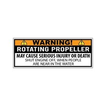 Warning Rotating Propeller Marine Boat Engine Safety Label Vinyl Sticker... - $3.95