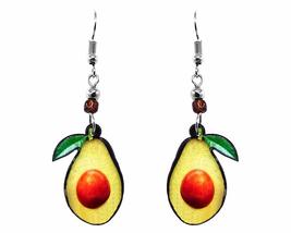 Avocado Fruit Graphic Dangle Earrings - Womens Fashion Handmade Jewelry ... - £13.39 GBP