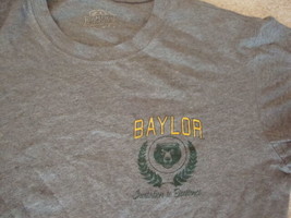 Baylor Bears Soft Gray NCAA Basketball Football T Shirt M - £11.57 GBP