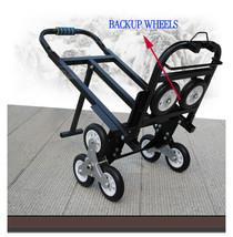 Used! 1 PC Stair Climbing Cart Portable Folding Hand Truck w/2 Backup Wheels - £87.41 GBP