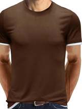 Men‘s Classic Contrast Trim Crew Neck T-Shirt - $23.84