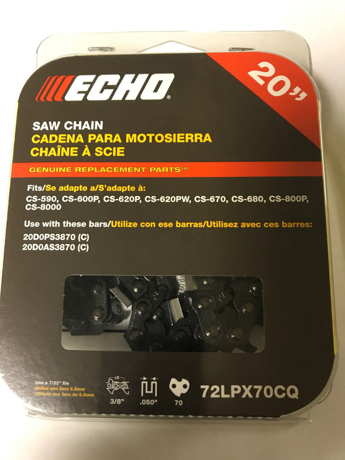 72LPX70CQ Echo OEM 20" Power Match Chainsaw Chain - £25.47 GBP