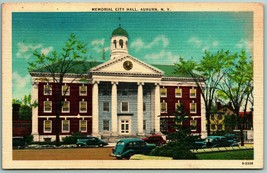 Memorial City Hall Auburn New York NY Linen Postcard F13 - £2.40 GBP