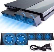 Linkhood Cooling Fan for PS4, USB External Cooler 5 Fan Turbo Temperature - £26.72 GBP