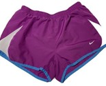 Nike Womens Size M Short Purple Lined Running Shorts Swoosh - $9.99