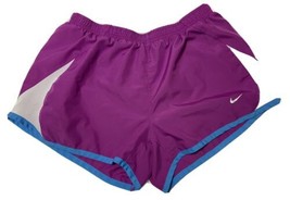 Nike Womens Size M Short Purple Lined Running Shorts Swoosh - £7.98 GBP