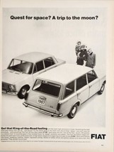 1967 Print Ad The Fiat 124 Four Door Sedan &amp; 124 Station Wagon Happy Family  - £14.10 GBP