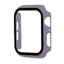 Hard PC Bumper Case w/ Tempered Glass for Apple Watch 45mm Series 7 LIGHT PURPLE - £6.02 GBP