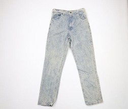 NOS Vintage 90s Streetwear Womens Size 31 Acid Wash Straight Leg Denim J... - £46.56 GBP