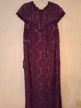 NWT Tadashi Shoji Too Size 16 Q Lined Lace Formal Gown Plum Color - £78.62 GBP