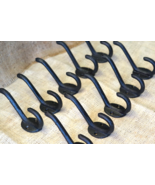 10 Coat Hooks Hat Hook Hall Tree Black Towel Vintage School Style Cast I... - $588.28 MXN