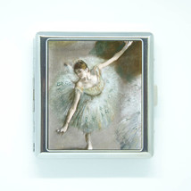 20 CIGARETTES CASE box DEGAS ballet dancer in green dance card ID holder Pocket - £15.05 GBP