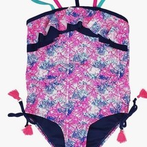 Limited Too Girls Printed UPF 50 Sun Protection Swimsuit 14/16 - £15.78 GBP