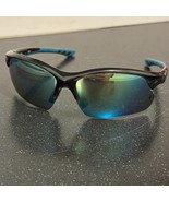Ironman Sunglasses Black Blue Lenses Wraparound Style - $13.46 CAD