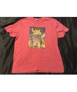Pikachu Anime Mashup Graphic Tee Faux Vintage Look Gildan Softstyle 2XL Red - $32.75 CAD