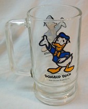 VINTAGE Walt Disney DONALD DUCK 5&quot; COLLECTOR&#39;S GLASS CUP MUG - £15.48 GBP