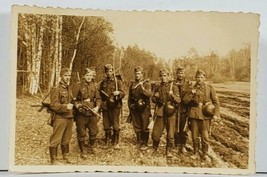 WWII Group of Soldiers in Germany with Gear Photo by Schubert Photograph... - $19.95